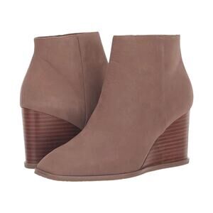 NYDJ women's Joan Leather Wedge Booties, in Mink, 9.5 M NWOB Store display